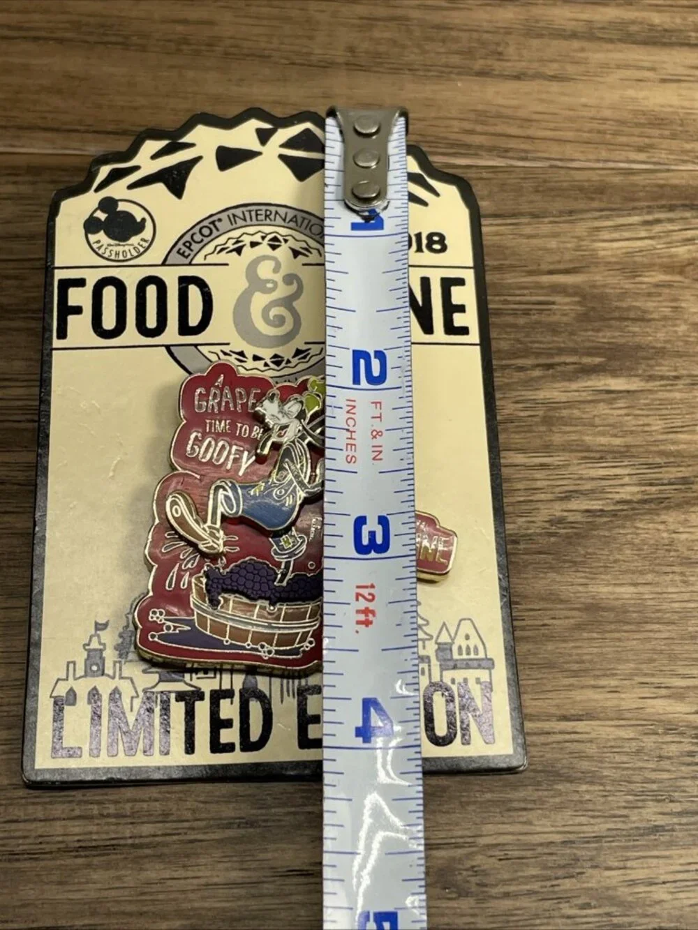 Disney 2018 Epcot Food & Wine Festival It's A Grape Time To Be Goofy Pin KG JD